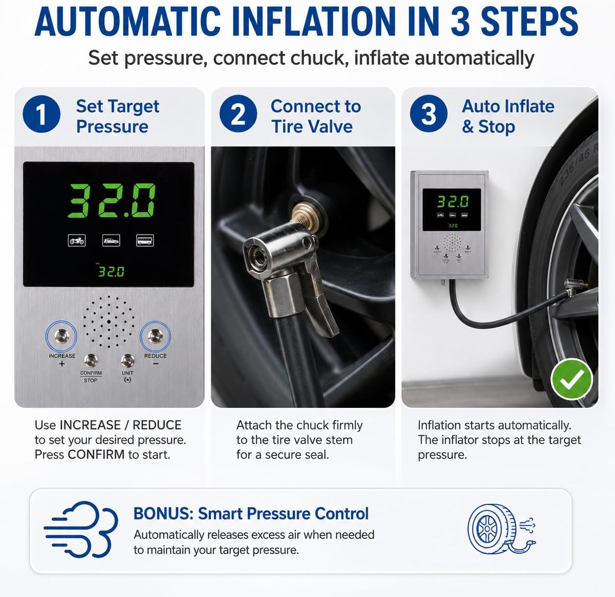 SEAPENG DP-Q01 Automatic Tire Inflator - Image 7