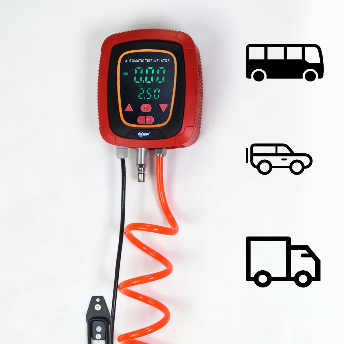 SEAPENG DP-Q09 Wall-Mounted Digital Tire Inflator, 5-220 PSI - Image 2