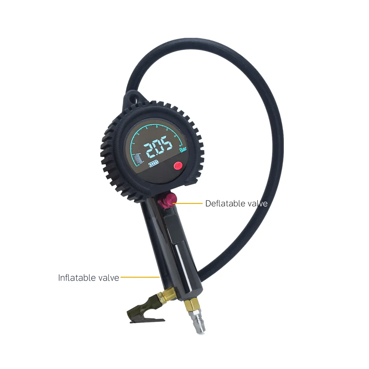 SEAPENG TB-801 Rechargeable Digital Tire Inflator Gauge, 5-230 PSI - Image 5